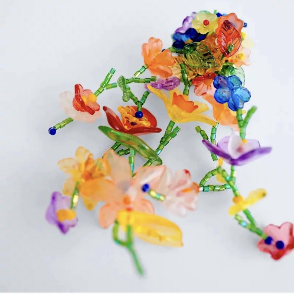 🆕 Cascading flower earrings - Picture 4 of 5